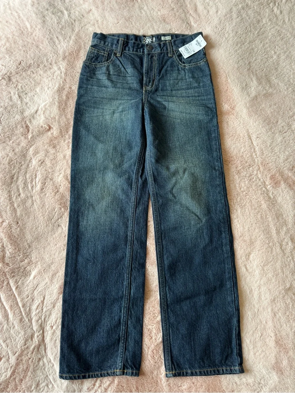NWT OshKosh B'gosh Dark Blue Straight Jeans Size 12 Regular